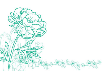 Elegant Green Botanical Wreath Design on transparant Background