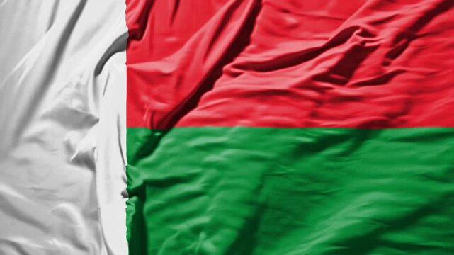 madagascar waving flag &ndash; realistic cloth animation