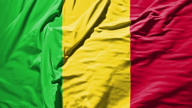 mali waving flag &ndash; realistic cloth animation