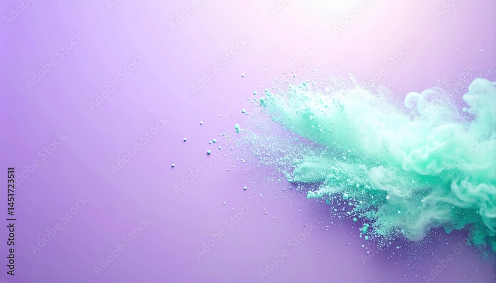 Poster dynamic color explosion abstract art digital creation soft environment close-up view creative expres