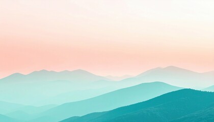 Serene sunrise over misty mountain range nature landscape tranquil environment aerial view breathtaking scenery