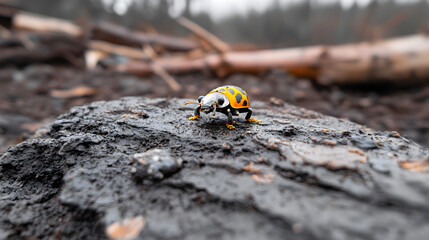 yellow bug on the ground