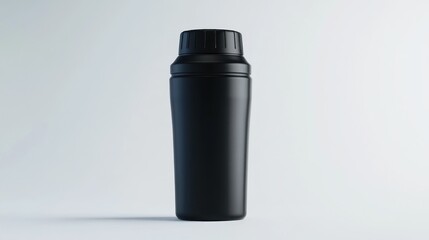 Black insulated beverage container