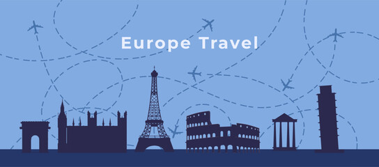 Obraz premium Europe Travel background