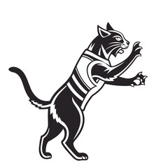 Fototapeta premium black and white cat