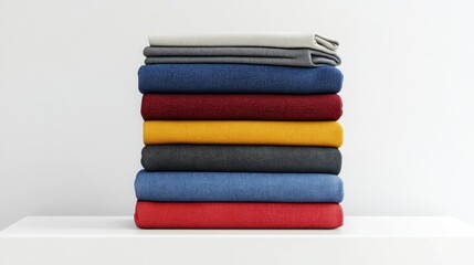 Stack of colorful folded clothes (1)