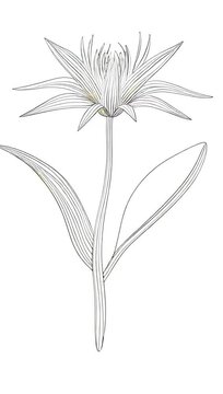 Elegant black line art of a flower being drawn gradually on a white background, minimal and aesthetic animation with smooth stroke-by-stroke effect, 5-second duration., Created with generated AI.