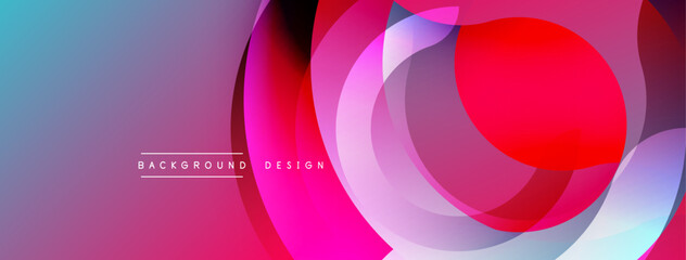 Abstract flowing shapes, vibrant colors. Pink, purple, blue gradients create dynamic visual effect. Modern design element.