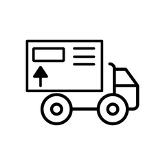 Parcel icon vector. delivery illustration sign. mail. Post symbol. Mail logo.