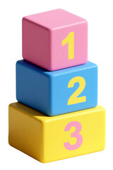 Colorful Stacked Number Blocks Early Childhood Education Toy