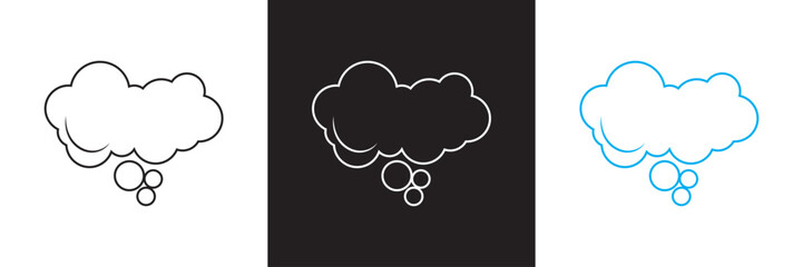 Bubble foam icon.  Vector for websites, mobile interfaces, presentations, banner, visual branding etc. Vector illustration. isolated on white and black background. EPS 10