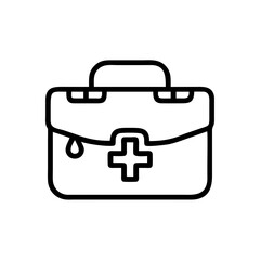 Fototapeta premium Icon of a doctorchest / first aid kit