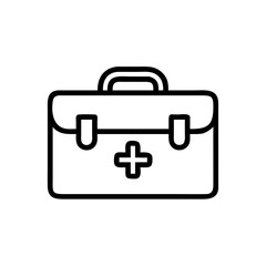 Obraz premium Icon of a doctorchest / first aid kit