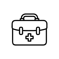 Obraz premium Icon of a doctorchest / first aid kit
