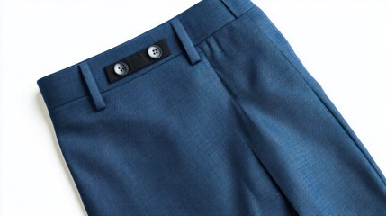 Formal teal trousers,  close-up view