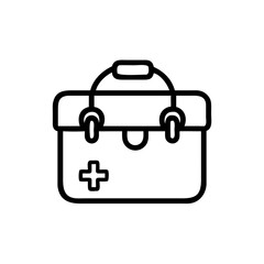 Obraz premium Icon of a doctorchest / first aid kit