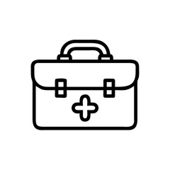 Fototapeta premium Icon of a doctorchest / first aid kit
