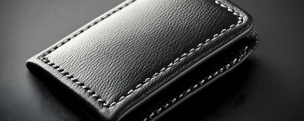 Closeup Detailed View of Black Leather Goods Texture Product Photography