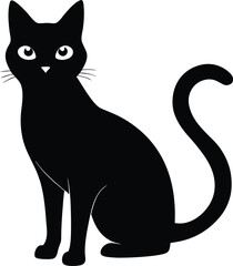 Obraz premium Black and white cat.