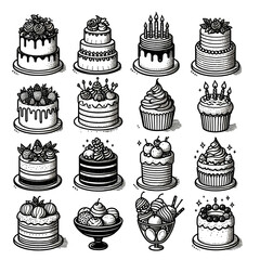 Collection of Cakes and Cupcakes