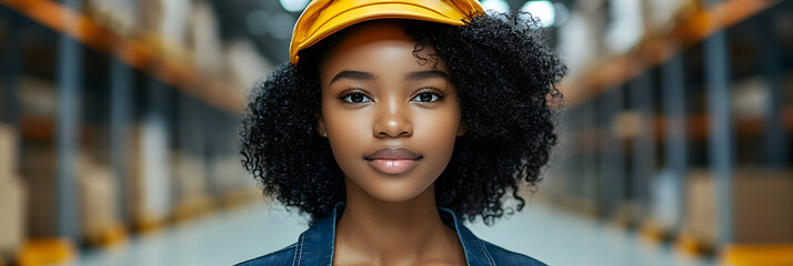 Portrait Photo of a Young Woman in a Warehouse Setting