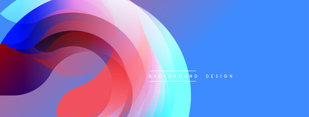 Abstract flowing shapes, vibrant colors, blue gradient. Modern design element for backgrounds, banners, presentations. Smooth curves create dynamic visual.