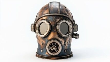 Rusty, steampunk-style gas mask