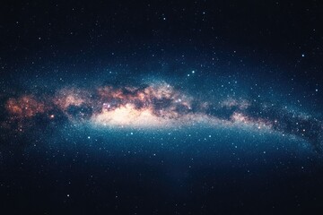 Fototapeta premium Vast expanse of space, streaked with colorful nebulae