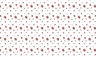 Hand drawn dotted seamless pattern in grungy style. rough organic hand drawn polka pattern in soft cocoa brown color. perfect for fabric, packaging, wallpapers, and trendy minimalist backgrounds.