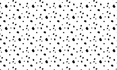 Hand drawn dotted seamless pattern in grungy style. rough organic hand drawn polka pattern.  perfect for fabric, packaging, wallpapers, and trendy minimalist backgrounds.