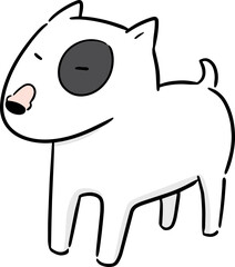 Illustration of bull terrier
