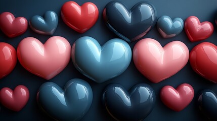 Vector seamless pattern of heart