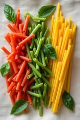 Vibrant Colorful Pasta Variety