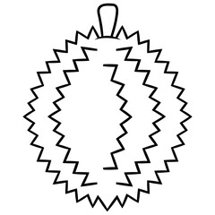 durian tropical fruit icon