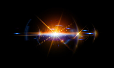 Dynamic Light Flares & Starburst Overlays – Futuristic Lens Burst and Abstract Glow Effects