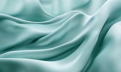 Obraz premium Flowing turquoise fabric folds gracefully