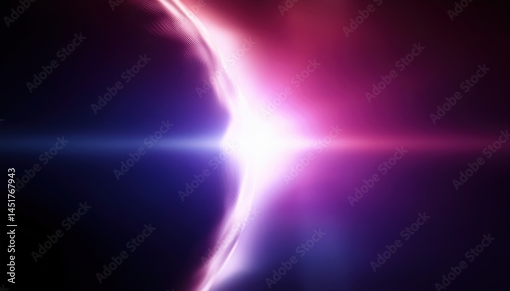 Leinwandbilder cosmic sunrise light burst with glowing planet edge in deep space, abstract background for web desig