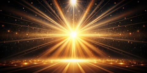 Bright light rays illuminating a dark space with an otherworldly glow on a black background, beams, ethereal,  beams