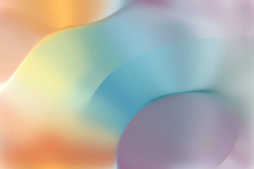 Abstract pastel gradient on dynamics fluid wave wall art textures background. Copy space.