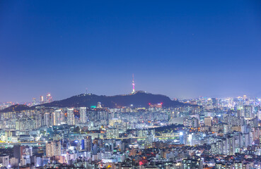 Fototapeta premium Seoul City at night South Korea