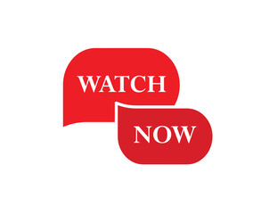watch now button on white background	