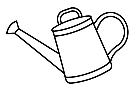 recommend clip art: Closed Watering Can Line Art Vector Illustration