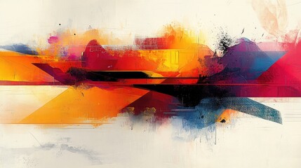 Energetic expressionism, A vibrant abstract composition of bold color