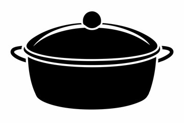 Pot Lid Silhouette Vector Illustration 