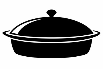 Pot Lid Silhouette Vector Illustration 