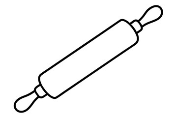 Rolling Pin Line Art Vector Illustration