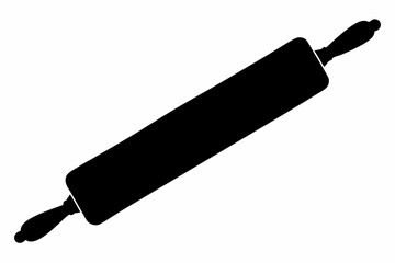 Rolling Pin Silhouette Vector Illustration 