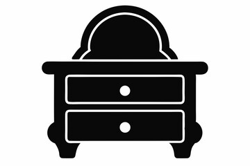 Small Drawer Knob Silhouette Vector Illustration