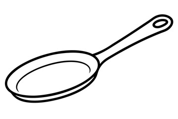 Spoon Rest Tray Line Art Vector Illustration