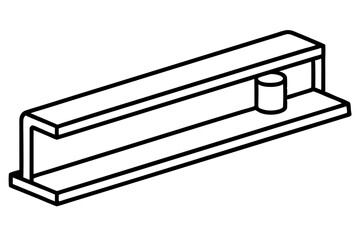 Tiny Wall Shelf Line Art Vector Illustration